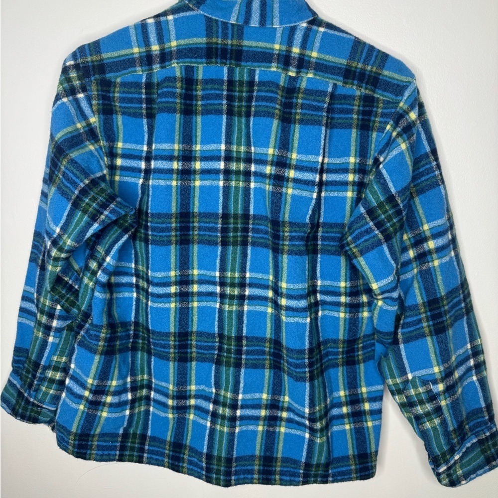 Pendleton Blue and Green Plaid Wool Shirt - Picture 3 of 3